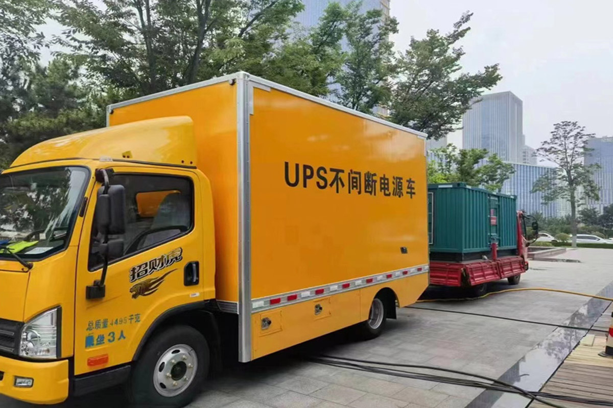 长岭发电机租赁施工现场